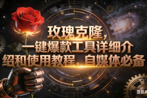 （16792期）玫瑰克隆工具，自媒体必备，一键爆款工具详细介绍和使用教程