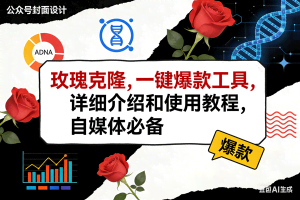 （17557期）玫瑰克隆工具，ai鲁大魔，自媒体必备神器，一键爆款神器，详细教程。