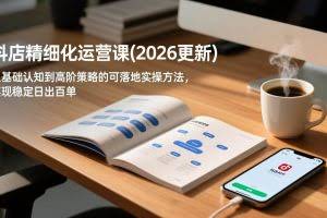 （18421期）抖店精细化运营课(更新5月)，从基础认知到高阶策略的可落地实操方法，实现稳定日出百单