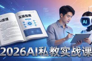 （17899期）2026AI私教实战课：从AI原理到全场景实操，零基础学会用AI提效+单人单干创业